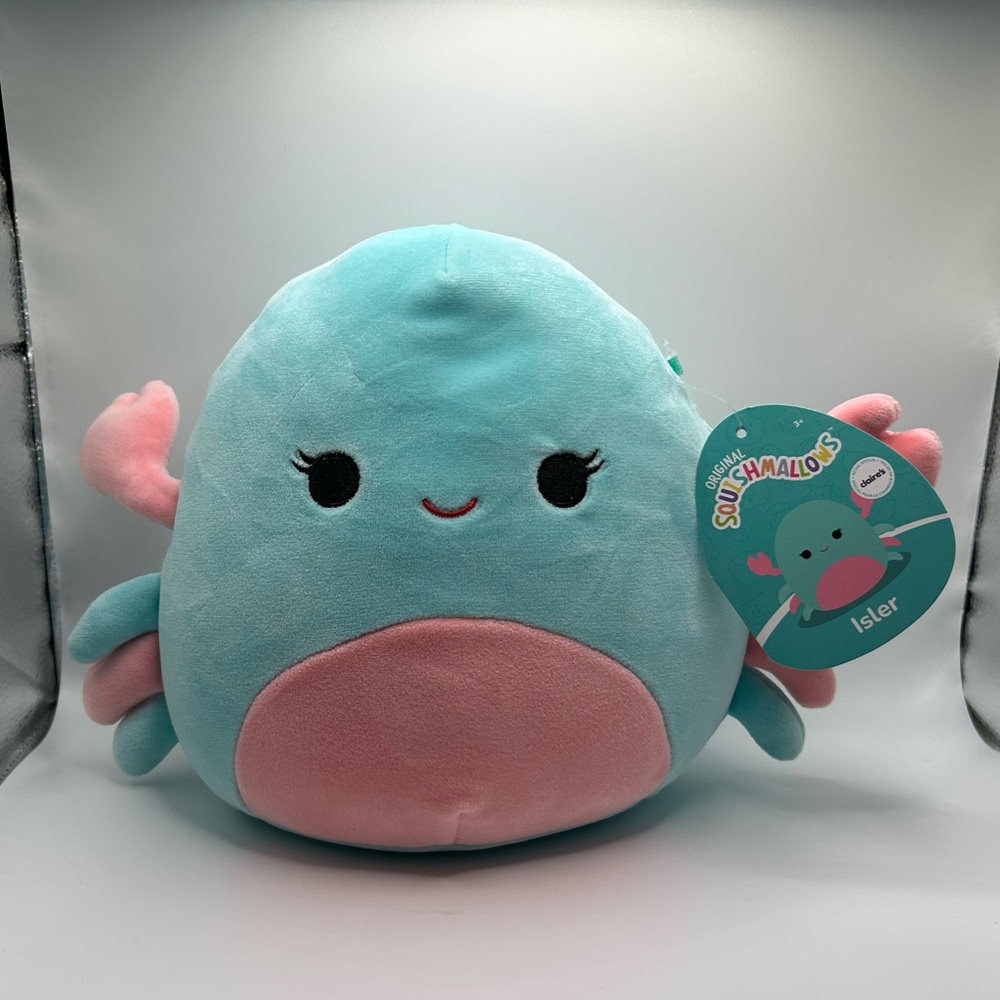 Squishmallows Isler 💙Teal and 🩷Pink 🦀Crab Plush